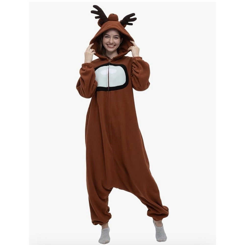Simzoo Adult Animal Pajamas (Deer), Size M, [G]  IN ORIGINAL SEALED PACKAGE